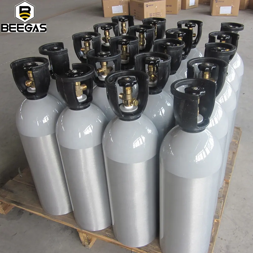 Silinder CO2 pembuat Soda silinder CO2, 2020 10L Gas CO2 150Bar tekanan tinggi aluminium CO2