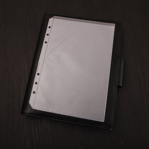 A6 temizle PVC belge dosya fermuarlı çanta plastik kart dosya klasörü çanta gevşek yaprak fermuar kılıfı zarf halka bağlayıcı - Product Image 3
