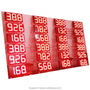 3หลัก888 7ส่วนจอแสดงผล LED สำหรับสถานีบริการน้ำมันนำก๊าซป้ายราคา