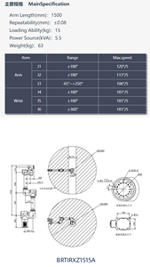 Borunte หุ่นยนต์ cobot 6แกนสำหรับเชื่อม/ทาสี/ประกอบ/บรรจุ/คัดแยก - Product Image 2
