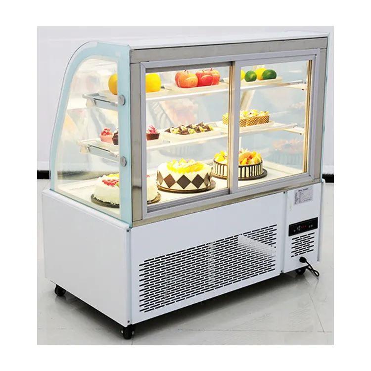Equipo de refrigeración de bajo consumo, mostrador para tienda de café, expositor de pasteles