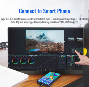 15.6 16 18.4 21.5 inç LED monitörler dokunmatik ekran 4K oyun monitörü IPS Panel ekran USB ekran Laptop için taşınabilir monitör - Product Image 2