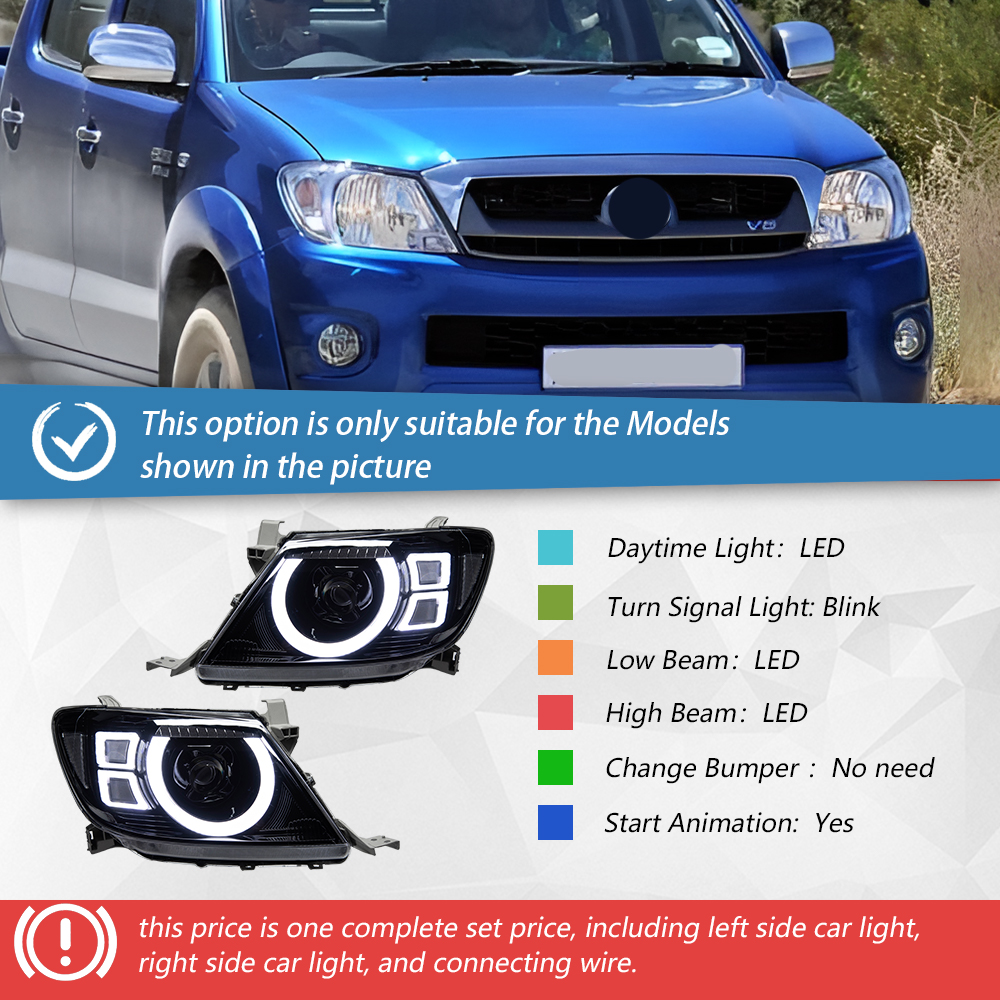 Headlight one set