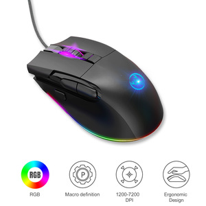 Filo LED Mouse da Gaming USB definizione Macro programmabile RGB USB Computer Gamer Mouse silenzioso Mouse 7200 Mouse da gioco cablato dpi - Product Image 3