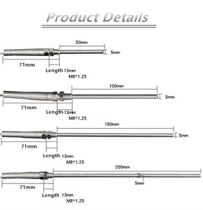 A sınıfı 3 telli pt1000 pt-100 pt 100 probe pt100 rtd sıcaklık sensörü - Product Image 3