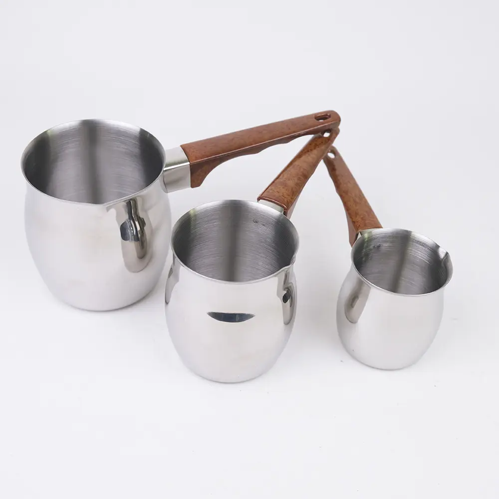 Accessoires de cuisine personnalisés pichet à lait Barista pot à café turc en acier inoxydable pichet à lait pour café avec poignée