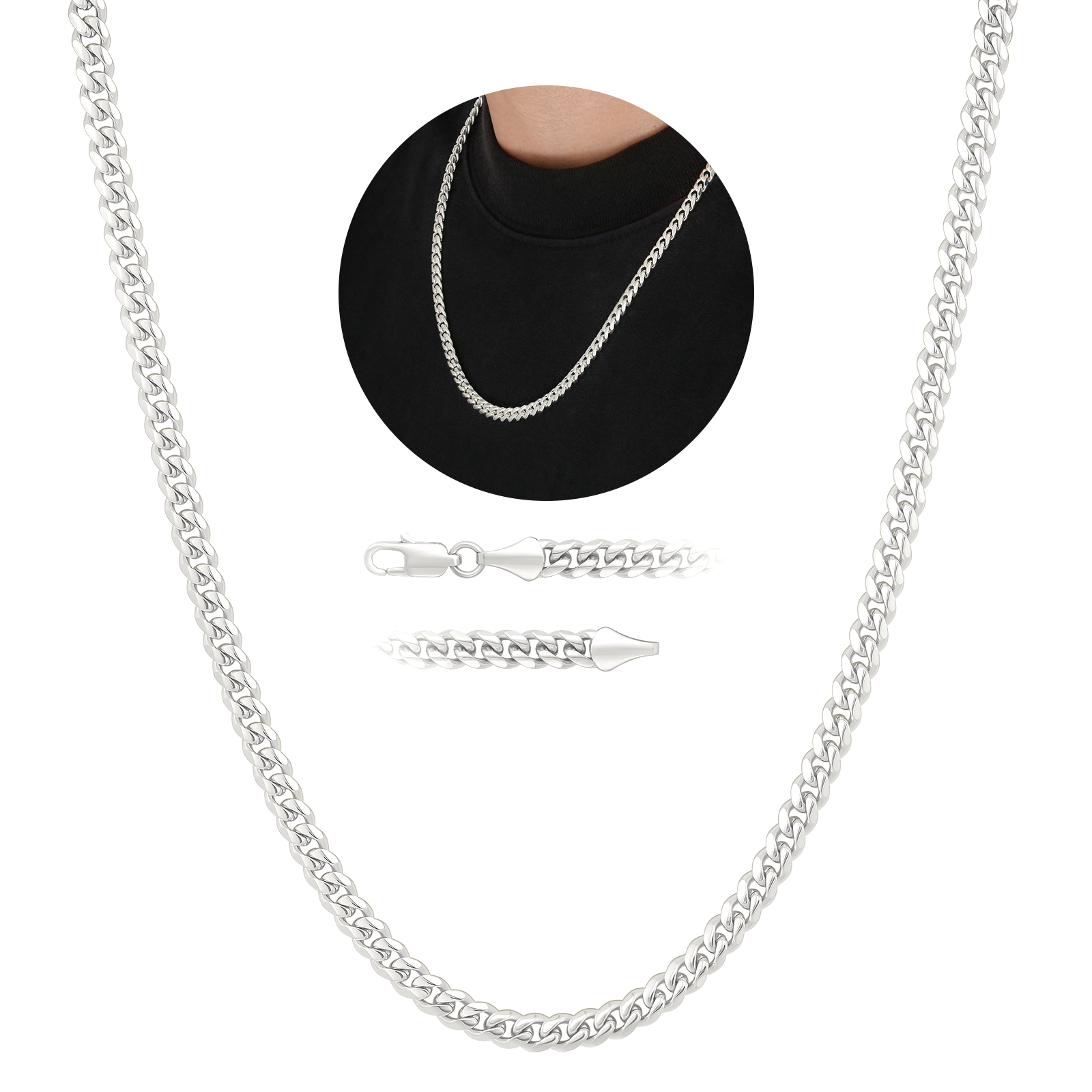 Argent Sterling 925 Plaqué 5MM
