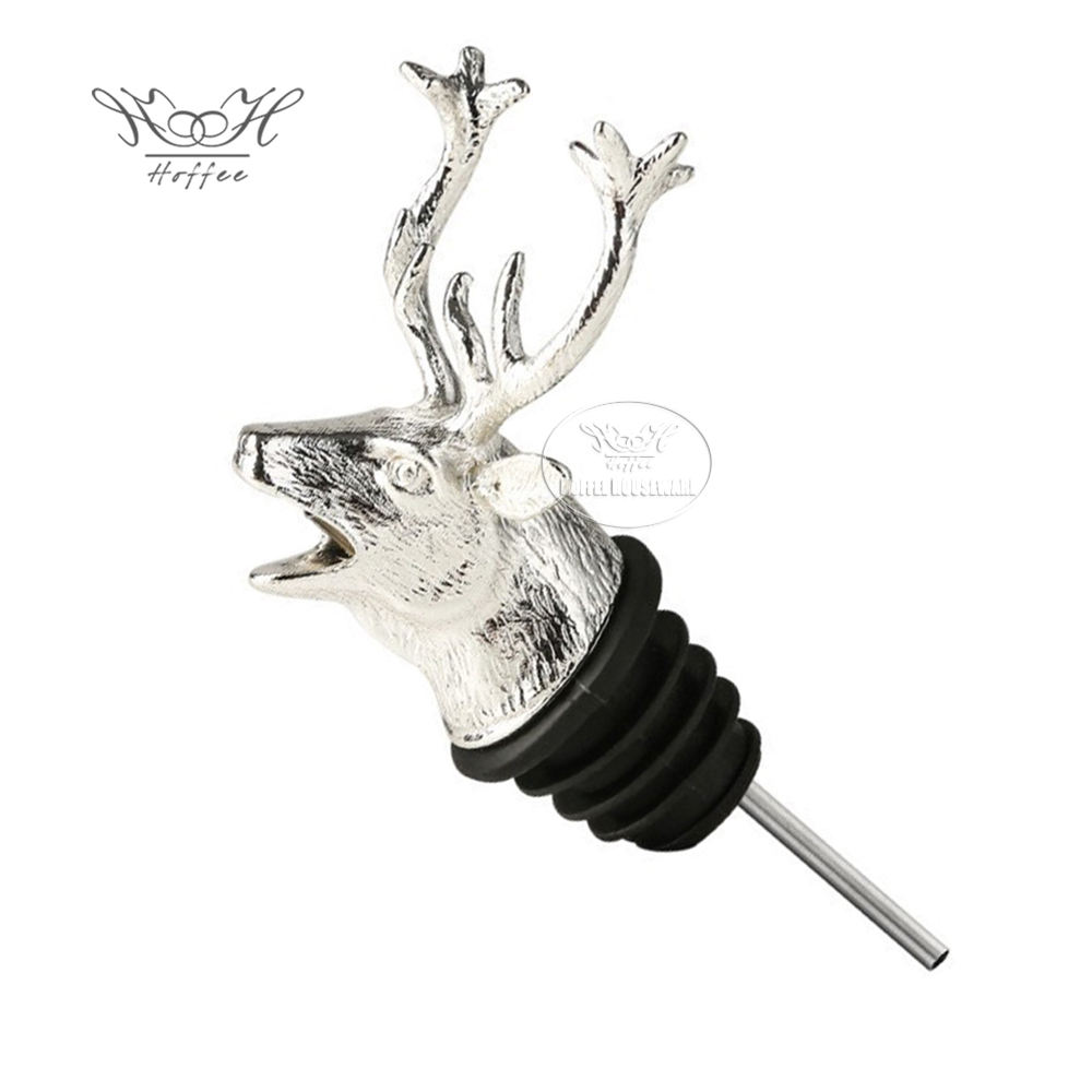 07C Cerf porte-bonheur argenté