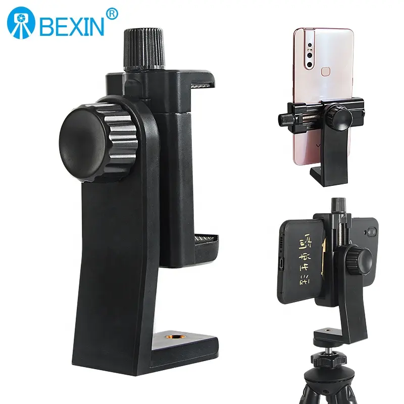 Blikin 360 — pince pour téléphone portable, support rotatif à 360 degrés, clip pour smartphone, mini trépied pour perche à selfie