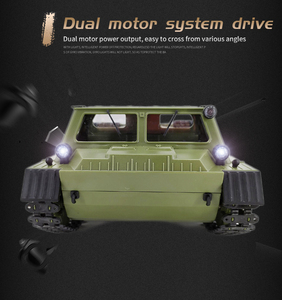 Yeni WPL E1 E-1 RC tankı 1/16 oyuncak 2.4G 4WD paletli paletli askeri uzaktan kumanda araba GAZ-71 araç oyuncak noel - Product Image 5