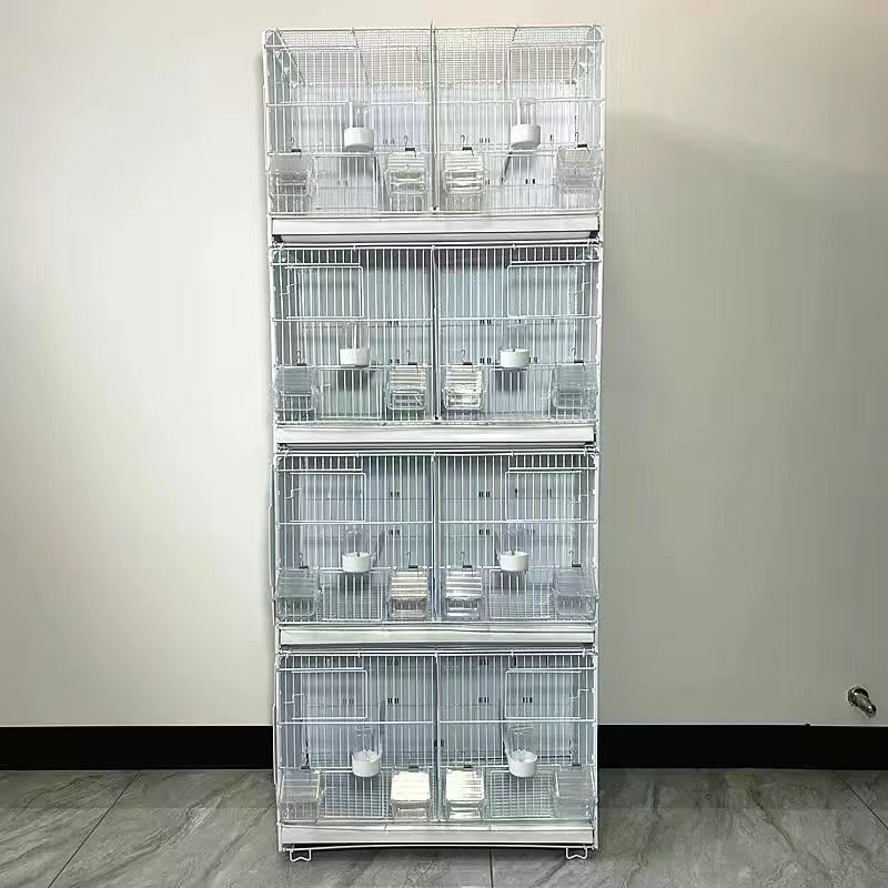 Blanco - Sin panel trasero - 4 jaulas - Base no incluida
