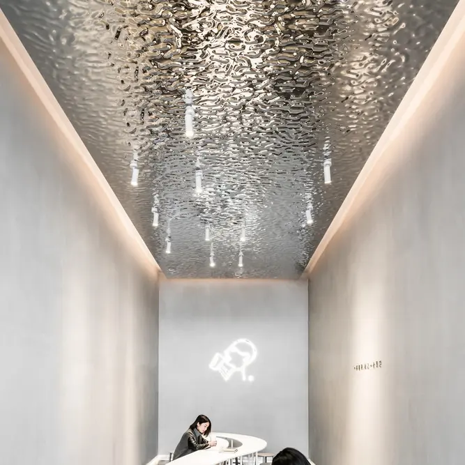 CL0135 Water Ripple pannello a parete ondulato lamiere in acciaio inossidabile lamiera ondulata goffrata decorativa