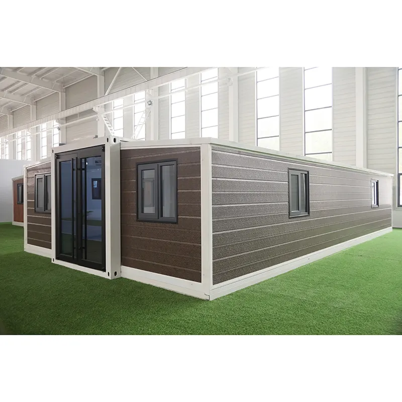 Maison Extensible Préfabriquée à 3 Modules en Conteneur Moderne, Lit à 2 Pièces, Maison en Conteneur Extensible Préfabriquée de 40 Pieds