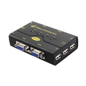 JideTech <strong>4</strong>-Port <strong>KVM</strong> <strong>Switch</strong> with USB VGA Keyboard Mouse Monitor Computer Switcher Adapter Audio &amp; Video Accessory