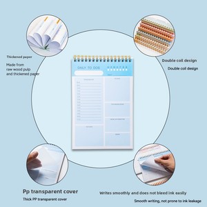 跨境英语记事本PP板盖规划师螺旋学习自律打卡周日程表笔记本 - Product Image 3