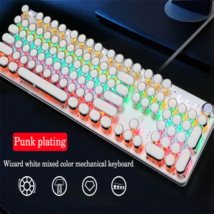 Teclado mecánico de llave incandescente, perilla Punk Vintage, eje verde, teclado Macro con cable para juegos de ordenador - Product Image 4