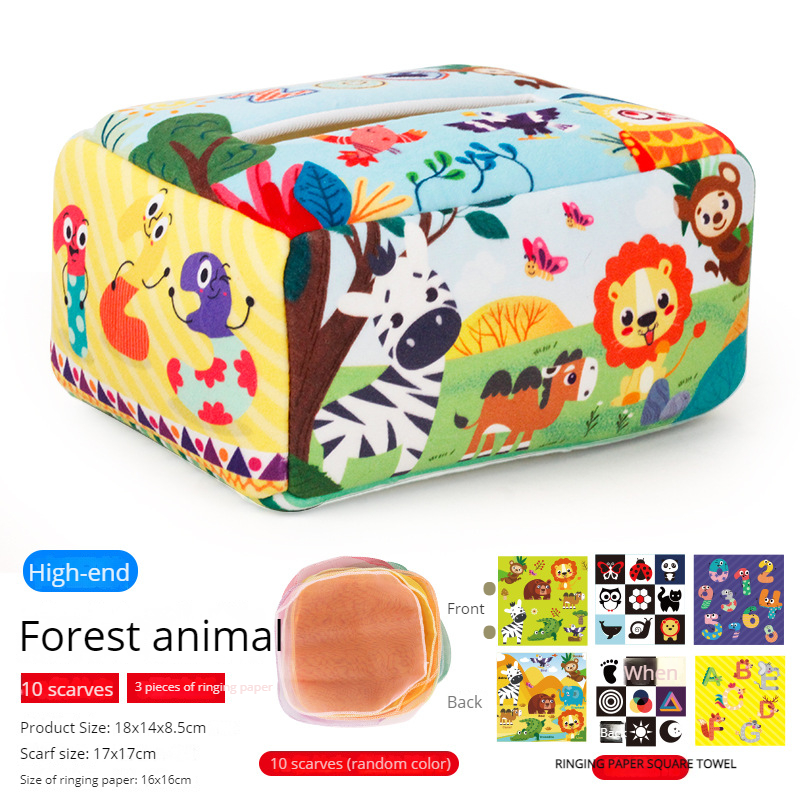 Boîte à mouchoirs animaux forestiers