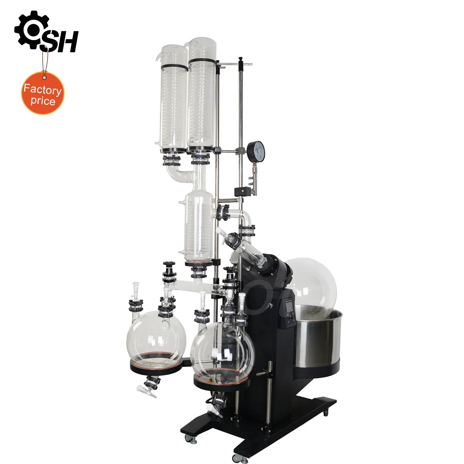 Lab Essential Oil Extraction 50l Dual Receiving Flask Vacuum Rotary Evaporator Preço