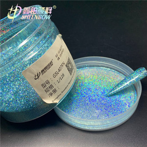 Sheenbow gelnails akrilik pırıltı holografik lazer Solvent dayanıklı polyester glitter toz oje uv Glitter jel tozu