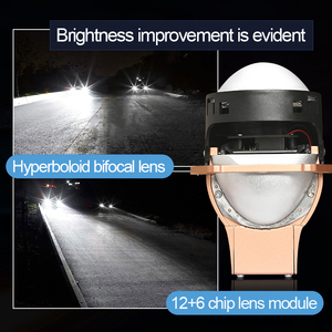Xenplus K8 65W 6000K araba projektör 3.0 inç Bi Led lazer far evrensel H7 9005 H4 araba ışık modifiye Led far - Product Image 2