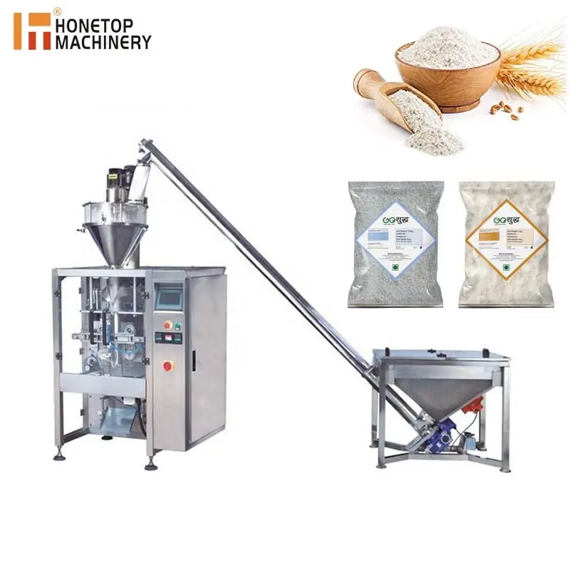Macchina per imballare polvere verticale completamente automatica 1kg 2kg 5kg macchina per imballare multifunzione farina di grano manioca
