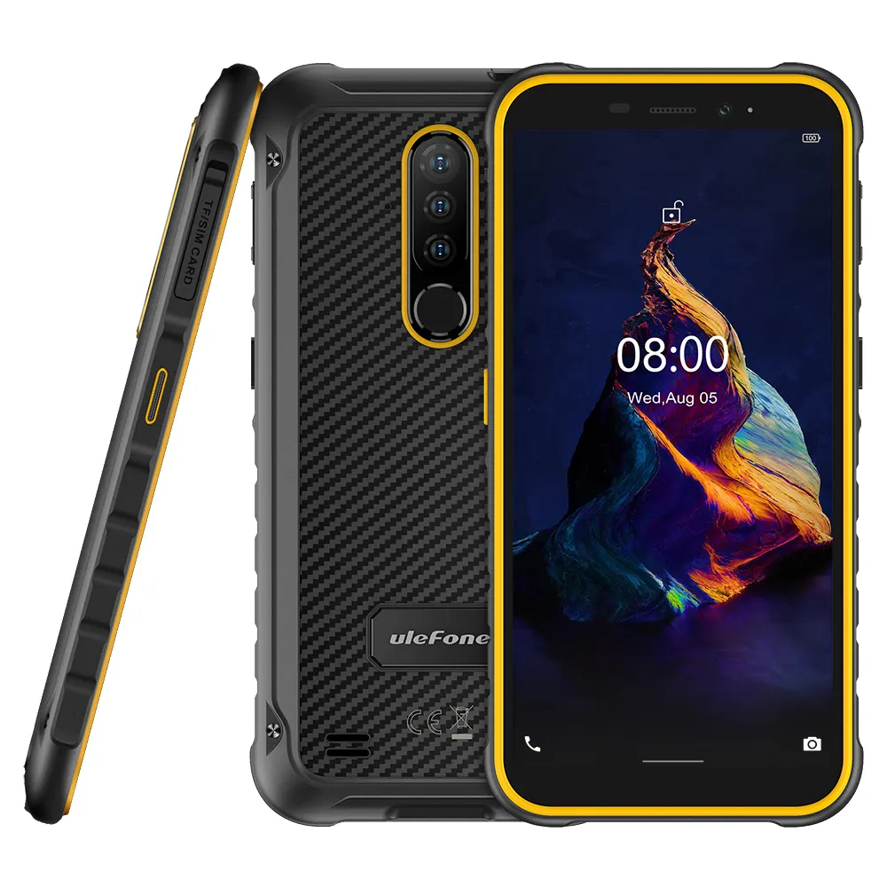 Smartphone ulefone armor 8 android 10 robusto, celular 4gb + 64gb, núcleo octa core, resistente a arranhões, tela de 5.7 "ip68 smartphone nfc 4glte à prova d' água