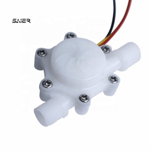食品级1/4 "塑料脉冲流量传感器DC5V 12V 24v液体流量计0.15-1.5升/分钟水流传感器 - Product Image 2