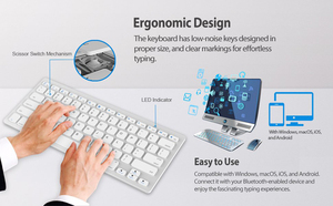 Klaviatura Computer <strong>bluetooth</strong> <strong>Keyboard</strong> Mini Clavier Azerty Pour Ordinateur Portable Small <strong>bluetooth</strong> <strong>Keyboard</strong> - Product Image 2