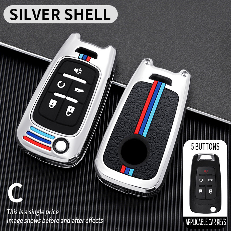 Clé C 5 argentée, coque simple.