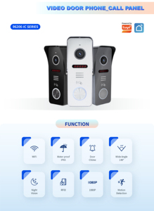 Cámara de timbre de vídeo inteligente Tuya con intercomunicador bidireccional visión nocturna para el hogar Oficina apartamento colorido sistema de seguridad para el hogar - Product Image 3