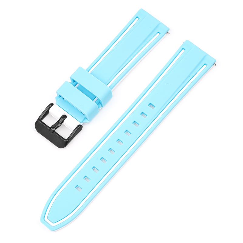 Azzurro Chiaro & Bianco + Fibbia Nera