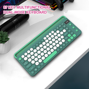 Modo de conexión BT Teclado de doble color de 87 teclas Teclado de membrana de oficina portátil TKL - Product Image 3