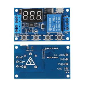 5V Micro USB DC 6-30V Timer Relay <strong>Programmable</strong> Time Delay Relay <strong>Module</strong> <strong>with</strong> <strong>LCD</strong> Display