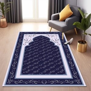Velvet Muslim Turkey Prayer <strong>Mat</strong> Memory Foam Travel Prayer <strong>Mat</strong> and Set Design Rolled for <strong>Home</strong> - Product Image 2