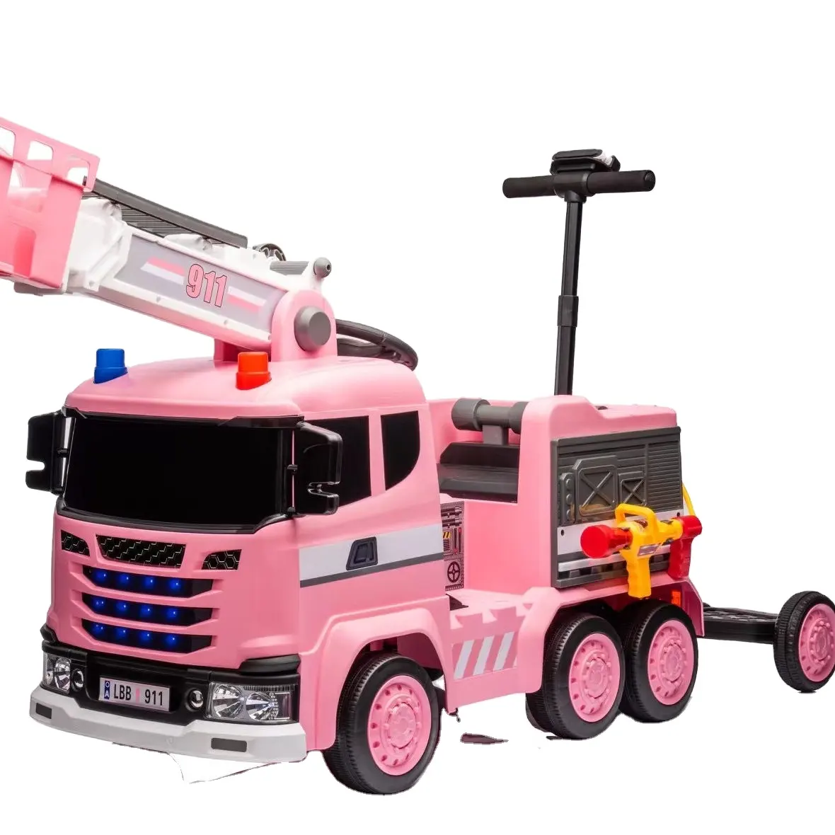 The latest design of a children's fire truck simulation sprinkler in 2024, with a light off spray gun