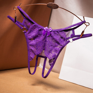 Woman's Open Crotch Lace Sexy Lingerie Low-Rise Chastity Thongs <strong>String</strong> Bikini <strong>G</strong>-<strong>Strings</strong> with Waist Logo Erotic Femme Underwear - Product Image 6