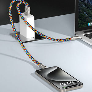 2 in 1 Phone Lanyard Type- <strong>C</strong> to Type-<strong>C</strong>/ Type-<strong>C</strong> to 8 Pin Data Cable, Multifunctional Woven PD60W Flash Charging Cable - Product Image 6