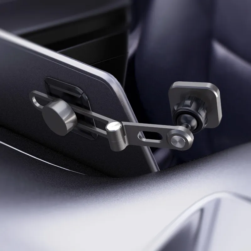 Universal Car Aluminum Alloy Magnetic Adjustable Mount Rotating Cell Phone Holder For Car 360