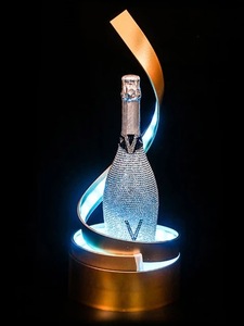 Rechargeable LED Champagne Demonstrator for Nightclubs and Parties Glow-in-the-<strong>Dark</strong> <strong>Display</strong> Carrier for Bar Events - Product Image 3