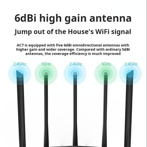 X607 nuovo Ac7 Ac1200 Router Wifi Dual Band Extender di rete Wireless Wifi Router con alto guadagno 5 antenne Router - Product Image 3