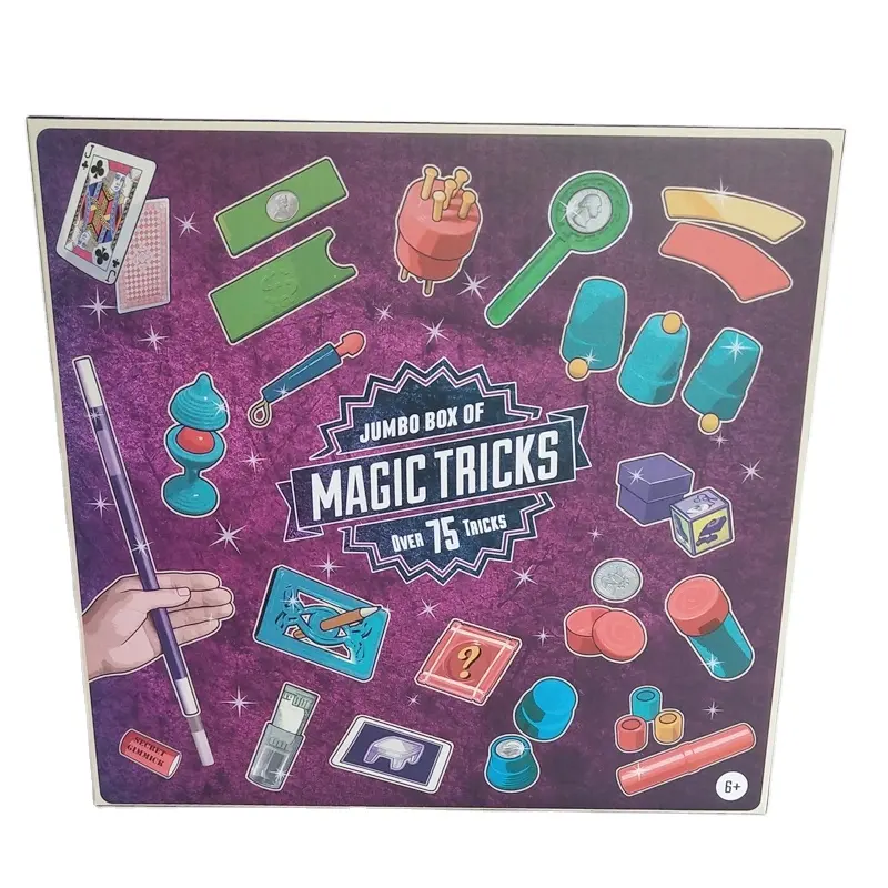 Vendita calda gioco magico impostato oltre 75 Easy Magic Trick Toy 75 PCS principianti per bambini carte magiche giochi Stick