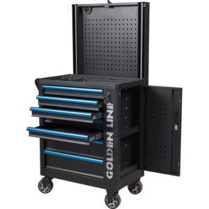钢7抽屉工具柜车间工具手推车和带手动工具套装的盒子 - Product Image 1
