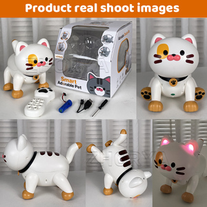 Zhorya elektronik Pet oyuncak uzaktan kumandalı Robot interaktif Rc programlama Stunt akıllı Pet dokunmatik algılama kedi arkadaşı Robot - Product Image 5