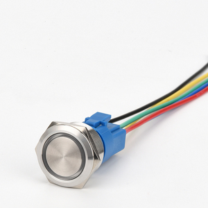 WS2812 RGB beleuchtet 1 NO1NC Elektronischer Ring 24V 25mm LED beleuchteter Metall-Druckknopf schalter unterstützt Arduino 3A 250V IP65 - Product Image 4
