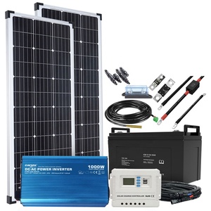 太阳能系统1Kw太阳能电池板系统家用功率1KW离网太阳能系统1kw 2kw 3kw - Product Image 1