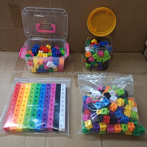 Plastik oyuncaklar masası oyuncak bağlantı sayma blokları inşaat oyuncak seti bağlama küpleri - Product Image 6