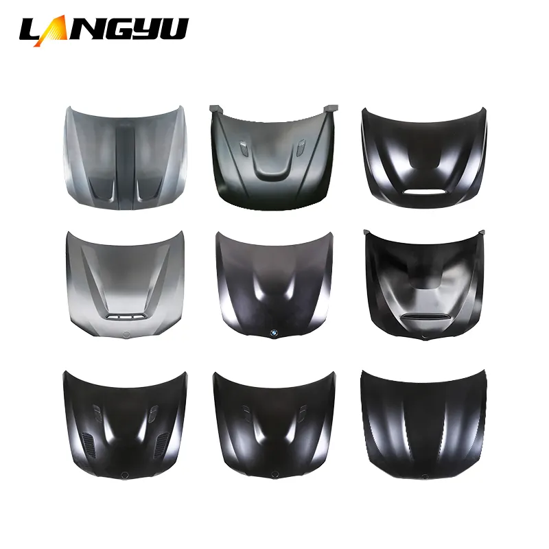 Acessórios exteriores do carro Bodykit Metal Engine Bonnet Front Hoods Alumínio Iron Engine Cover Hood Para BMW 3 5 Series Engine Hoods