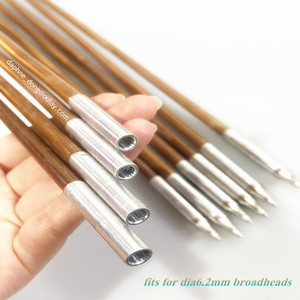<strong>Archery</strong> 32in 35-40,40-45,45-50lbs,55-75lbs Traditional Bamboo Arrows with Detachable Points for Longbow Recurve Bow Shooting - Product Image 2