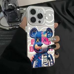 Funda de teléfono Robot Bear para iPhone 1615 14 13 Pro 12 11 Pro Xs X XR Max Aurora, funda dura para computadora y funda trasera de TPU