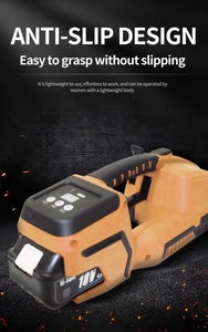 Gute Waren Elektrisch angetriebene halbautomat ische Umreifung maschine für Koffer-und Dosen verpackungs papier Knöchel riemen für Kabel maschinen - Product Image 3